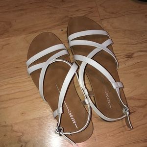 White sandals